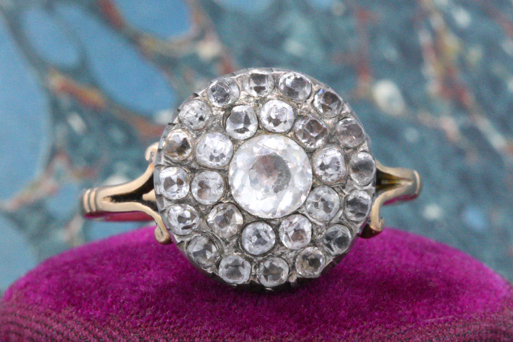 Delicate Art Deco 18k and Diamond Ring - Ruby Lane